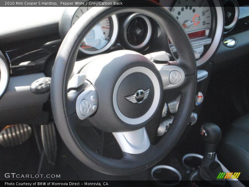 Pepper White / Grey/Carbon Black 2010 Mini Cooper S Hardtop