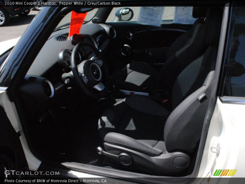 Pepper White / Grey/Carbon Black 2010 Mini Cooper S Hardtop