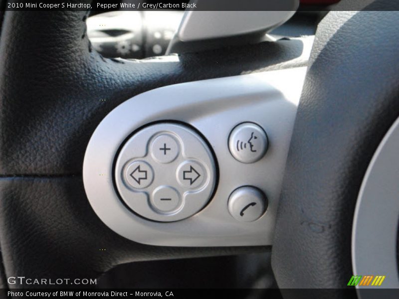 Pepper White / Grey/Carbon Black 2010 Mini Cooper S Hardtop
