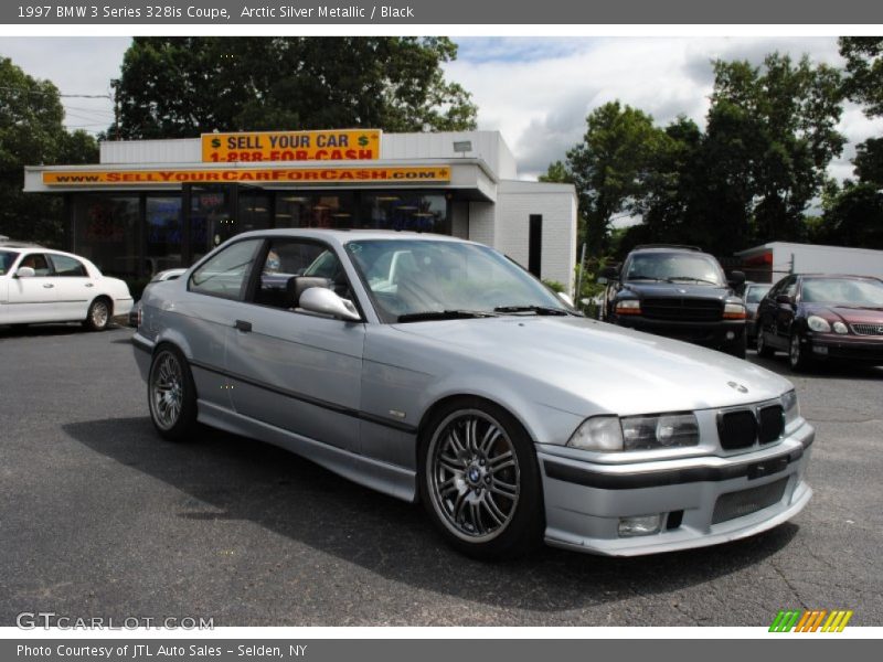 Arctic Silver Metallic / Black 1997 BMW 3 Series 328is Coupe