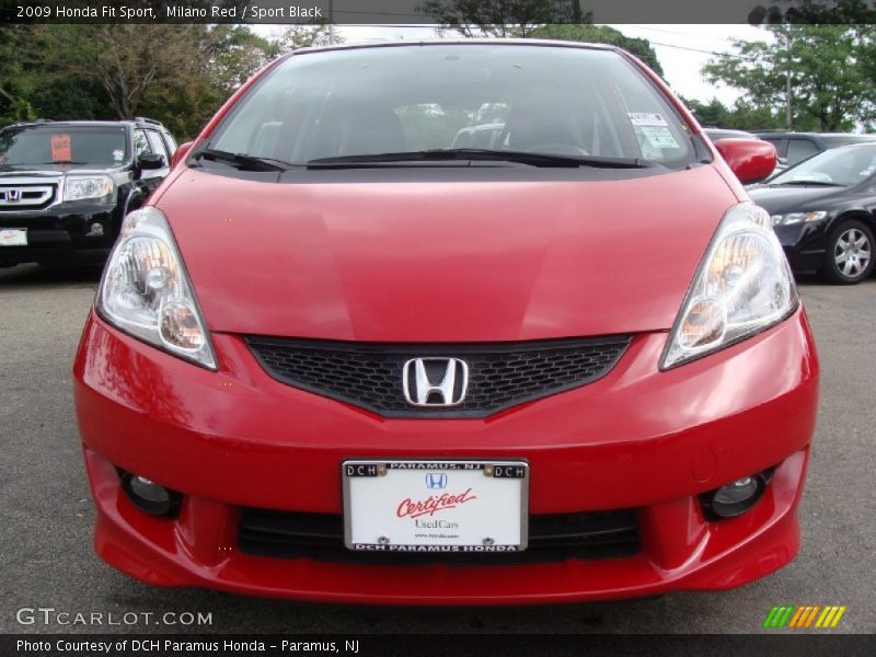 Milano Red / Sport Black 2009 Honda Fit Sport