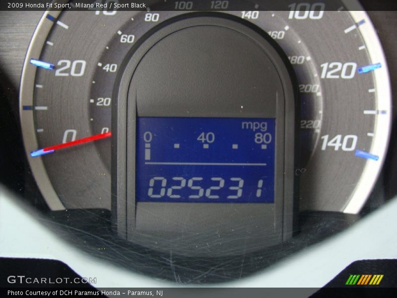 Milano Red / Sport Black 2009 Honda Fit Sport