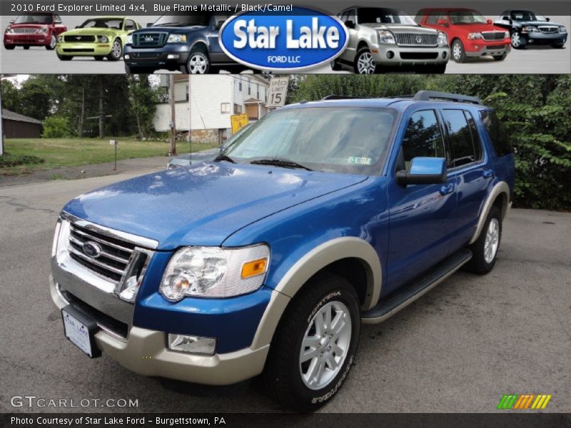 Blue Flame Metallic / Black/Camel 2010 Ford Explorer Limited 4x4