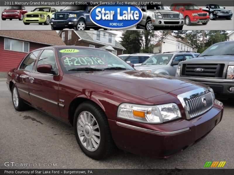 Dark Toreador Red Metallic / Light Camel 2011 Mercury Grand Marquis LS Ultimate Edition