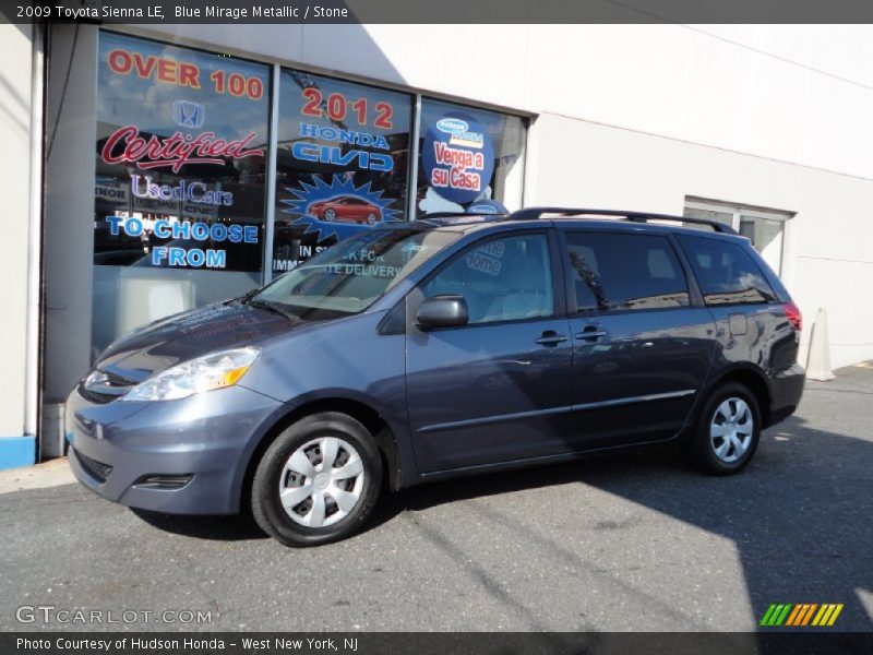 Blue Mirage Metallic / Stone 2009 Toyota Sienna LE