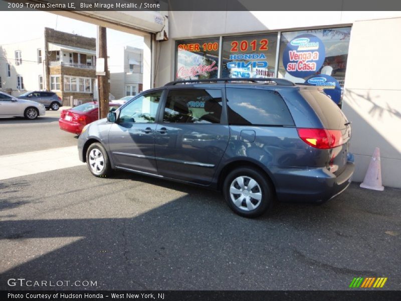 Blue Mirage Metallic / Stone 2009 Toyota Sienna LE