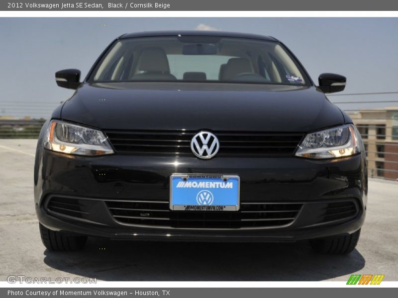 Black / Cornsilk Beige 2012 Volkswagen Jetta SE Sedan