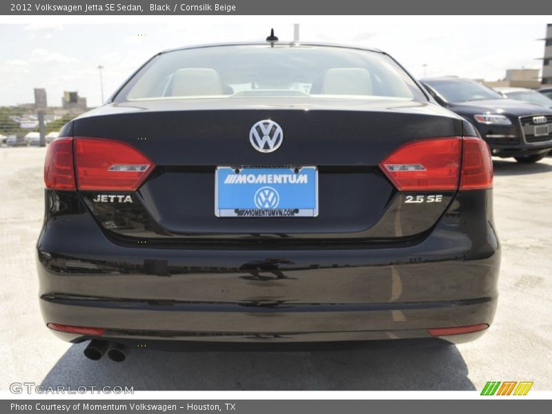 Black / Cornsilk Beige 2012 Volkswagen Jetta SE Sedan