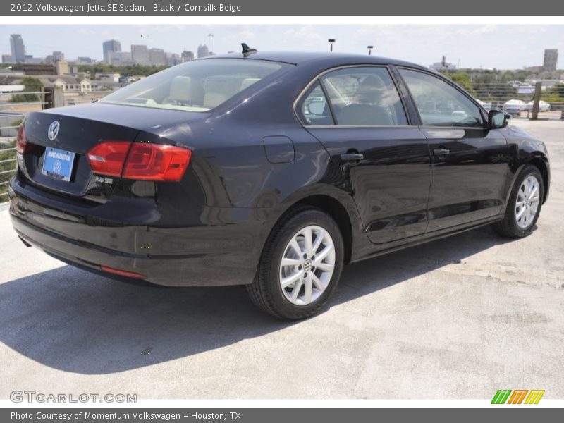 Black / Cornsilk Beige 2012 Volkswagen Jetta SE Sedan