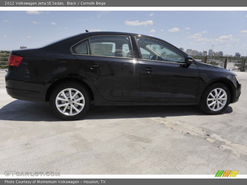Black / Cornsilk Beige 2012 Volkswagen Jetta SE Sedan