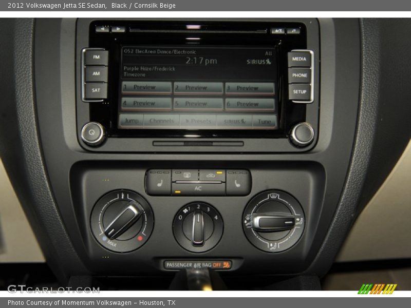 Black / Cornsilk Beige 2012 Volkswagen Jetta SE Sedan