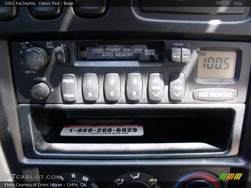 Audio System of 2001 Sephia 