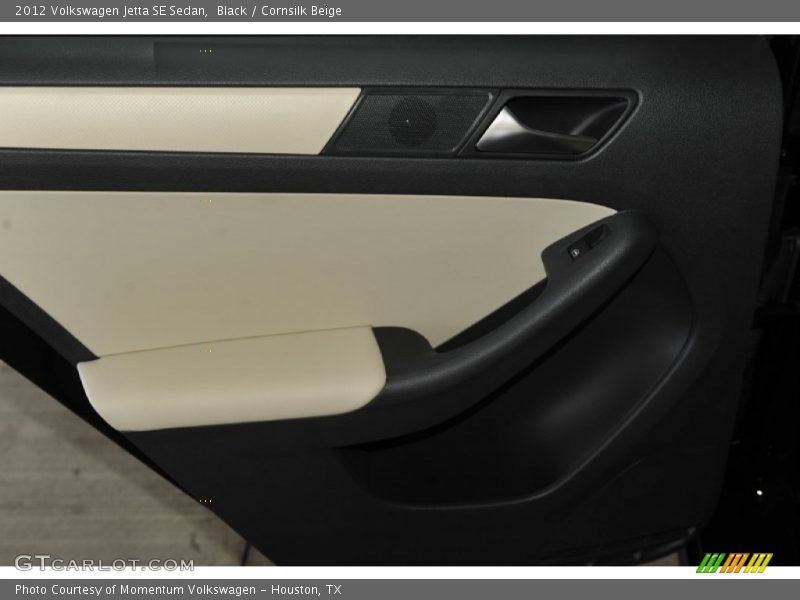 Black / Cornsilk Beige 2012 Volkswagen Jetta SE Sedan