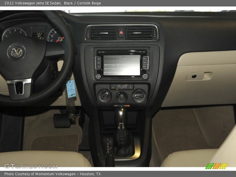 Black / Cornsilk Beige 2012 Volkswagen Jetta SE Sedan