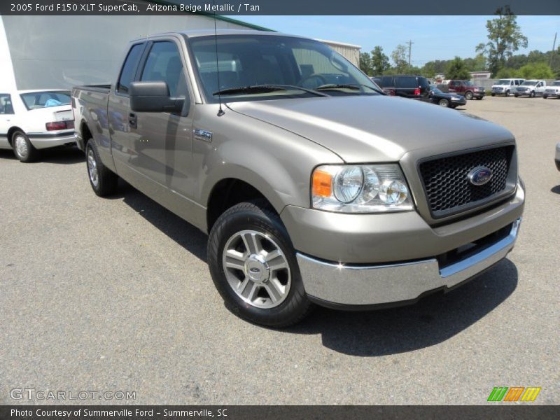 Arizona Beige Metallic / Tan 2005 Ford F150 XLT SuperCab