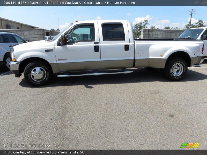 Oxford White / Medium Parchment 2004 Ford F350 Super Duty Lariat Crew Cab Dually