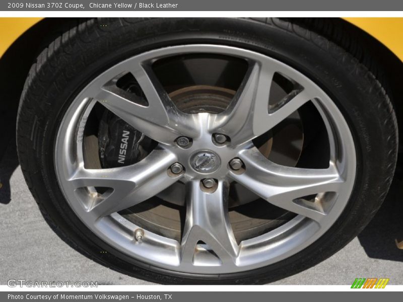 Chicane Yellow / Black Leather 2009 Nissan 370Z Coupe