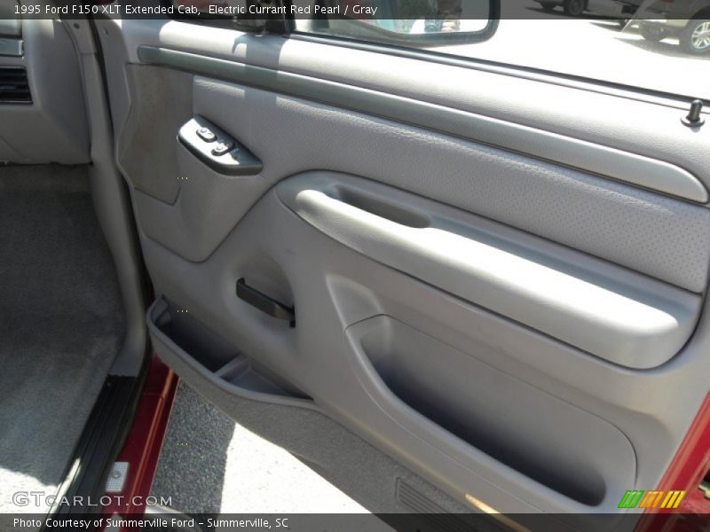 Electric Currant Red Pearl / Gray 1995 Ford F150 XLT Extended Cab