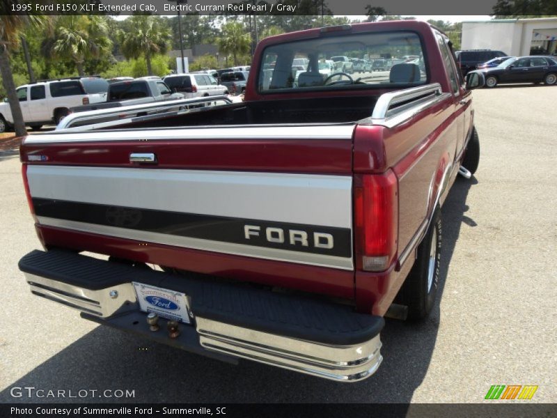 Electric Currant Red Pearl / Gray 1995 Ford F150 XLT Extended Cab