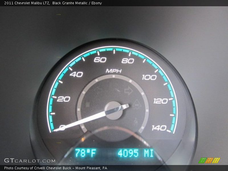 Black Granite Metallic / Ebony 2011 Chevrolet Malibu LTZ