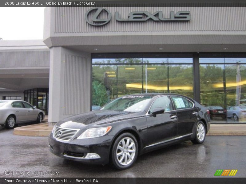 Obsidian Black / Light Gray 2008 Lexus LS 460 L