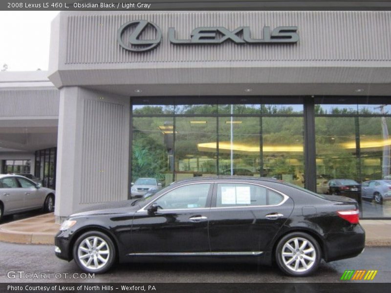 Obsidian Black / Light Gray 2008 Lexus LS 460 L