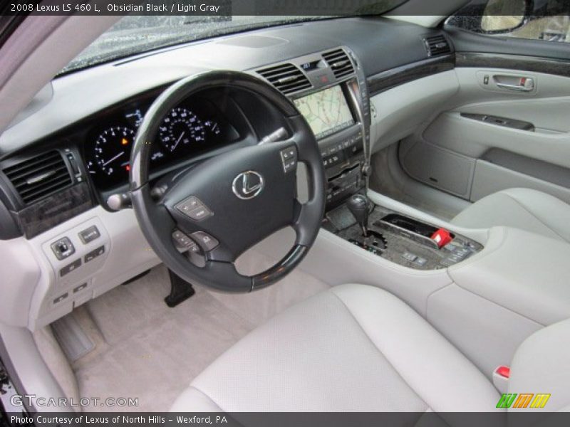Obsidian Black / Light Gray 2008 Lexus LS 460 L