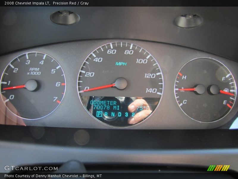 Precision Red / Gray 2008 Chevrolet Impala LT