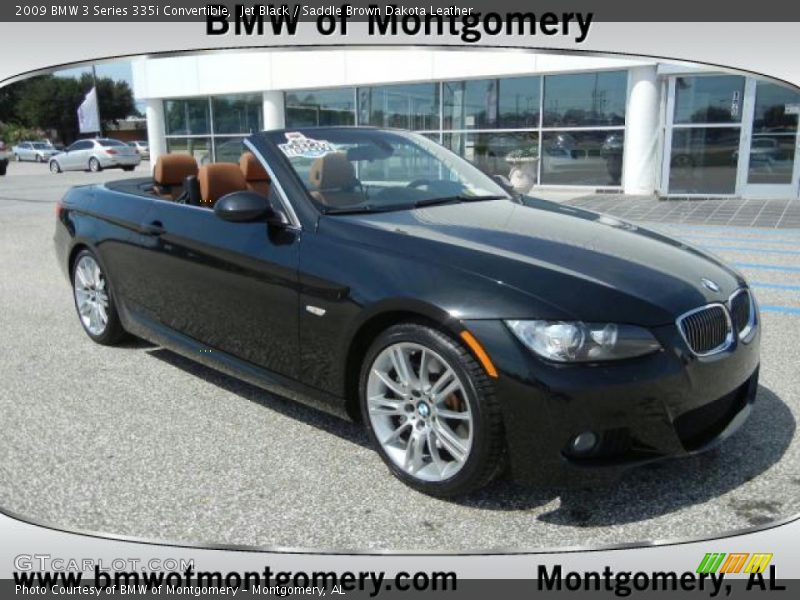 Jet Black / Saddle Brown Dakota Leather 2009 BMW 3 Series 335i Convertible