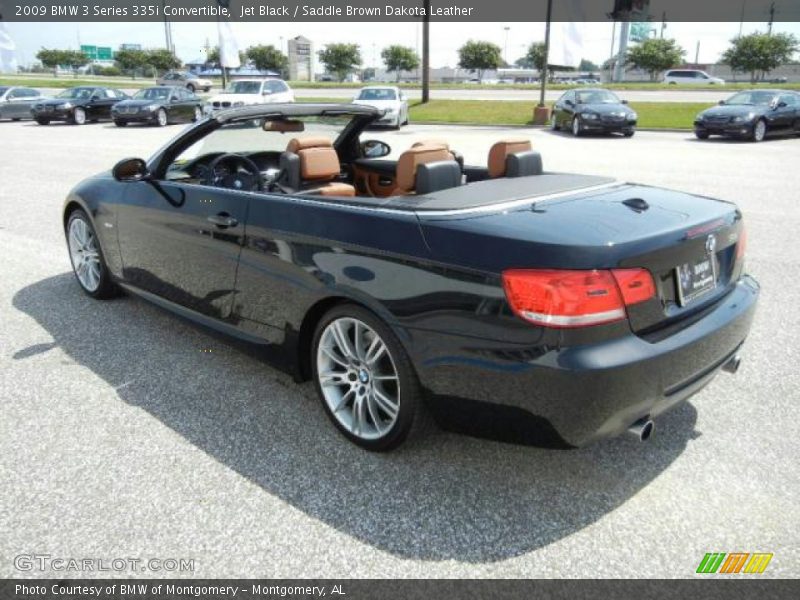 Jet Black / Saddle Brown Dakota Leather 2009 BMW 3 Series 335i Convertible