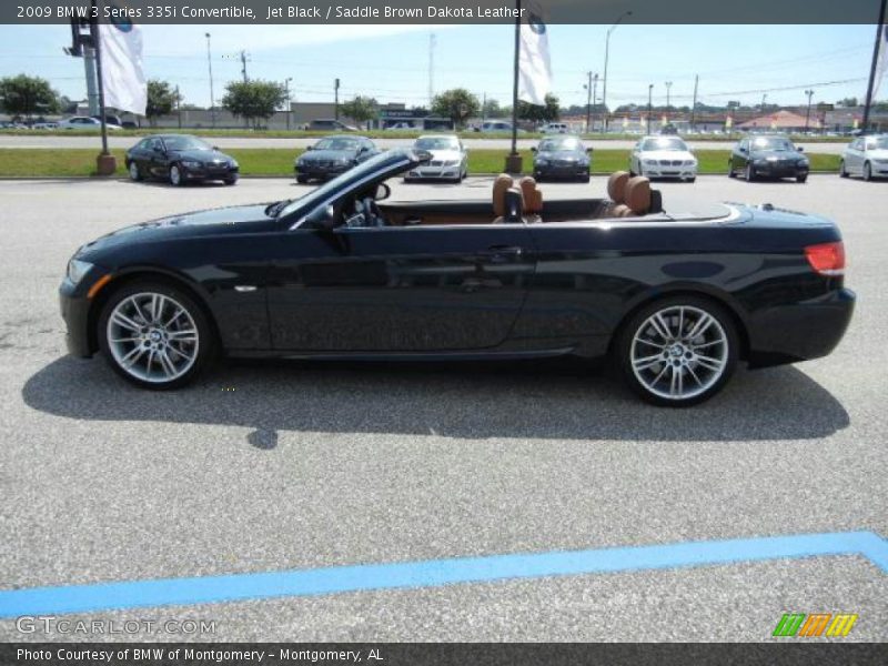 Jet Black / Saddle Brown Dakota Leather 2009 BMW 3 Series 335i Convertible