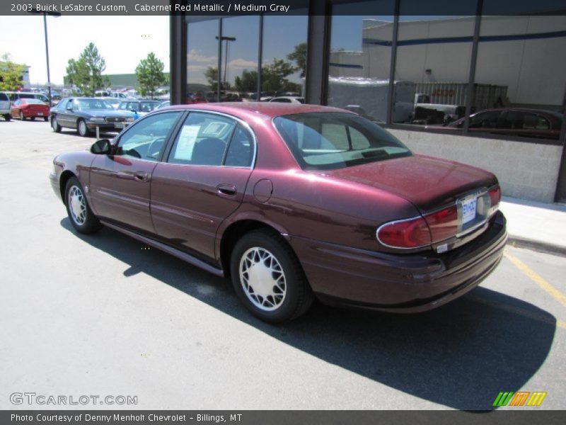 Cabernet Red Metallic / Medium Gray 2003 Buick LeSabre Custom