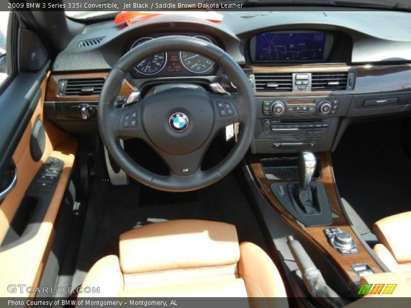 Jet Black / Saddle Brown Dakota Leather 2009 BMW 3 Series 335i Convertible
