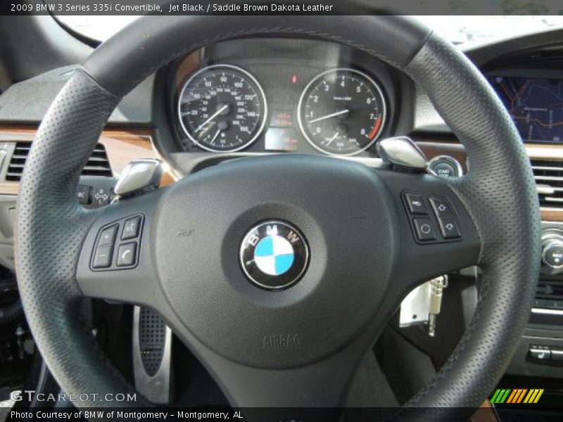 Jet Black / Saddle Brown Dakota Leather 2009 BMW 3 Series 335i Convertible