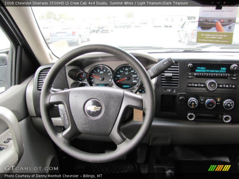 Summit White / Light Titanium/Dark Titanium 2008 Chevrolet Silverado 3500HD LS Crew Cab 4x4 Dually