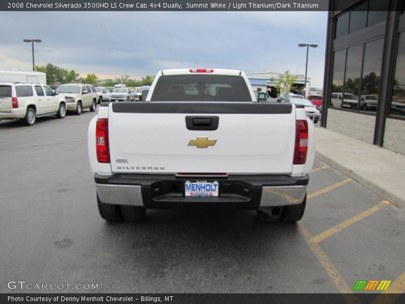 Summit White / Light Titanium/Dark Titanium 2008 Chevrolet Silverado 3500HD LS Crew Cab 4x4 Dually