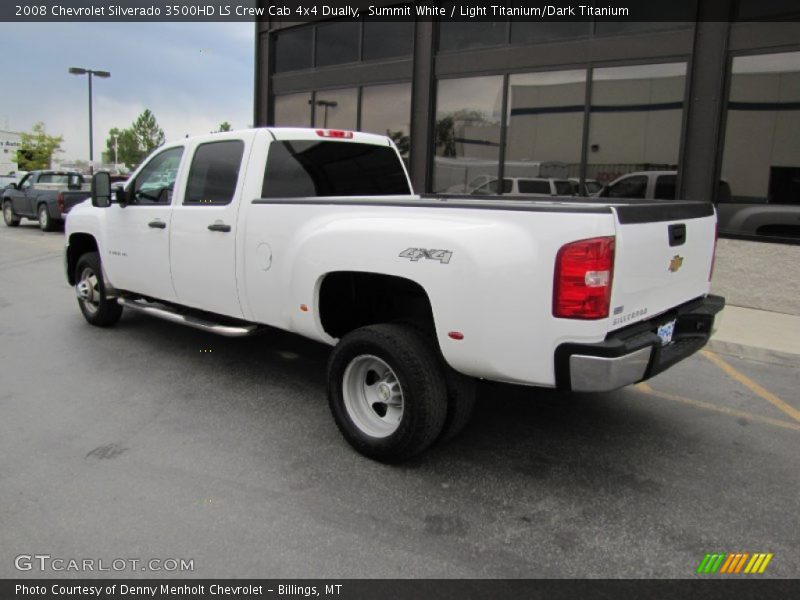 Summit White / Light Titanium/Dark Titanium 2008 Chevrolet Silverado 3500HD LS Crew Cab 4x4 Dually