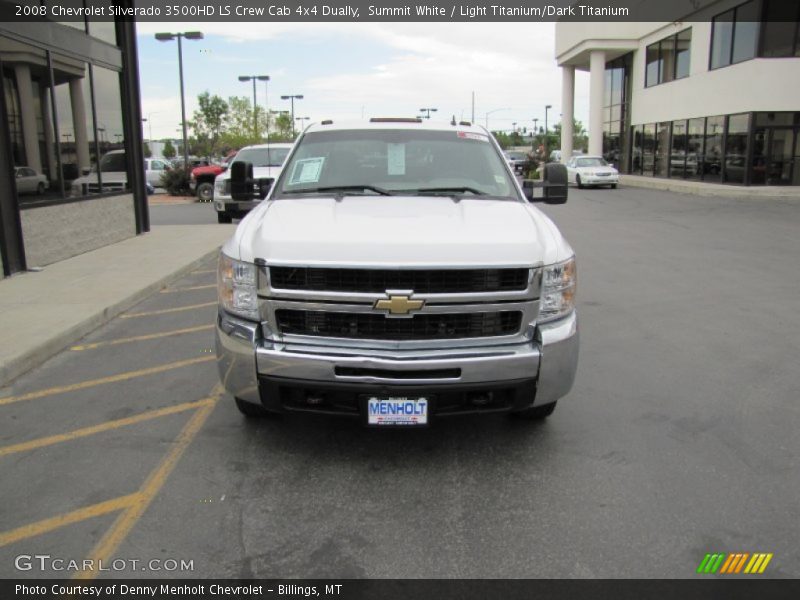 Summit White / Light Titanium/Dark Titanium 2008 Chevrolet Silverado 3500HD LS Crew Cab 4x4 Dually