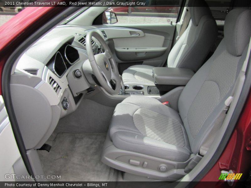 Red Jewel Metallic / Dark Gray/Light Gray 2011 Chevrolet Traverse LT AWD