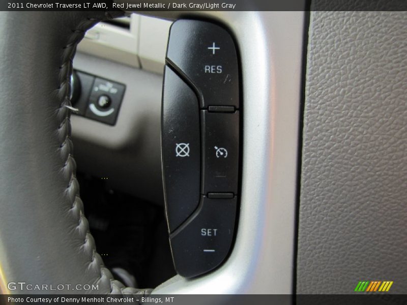 Red Jewel Metallic / Dark Gray/Light Gray 2011 Chevrolet Traverse LT AWD
