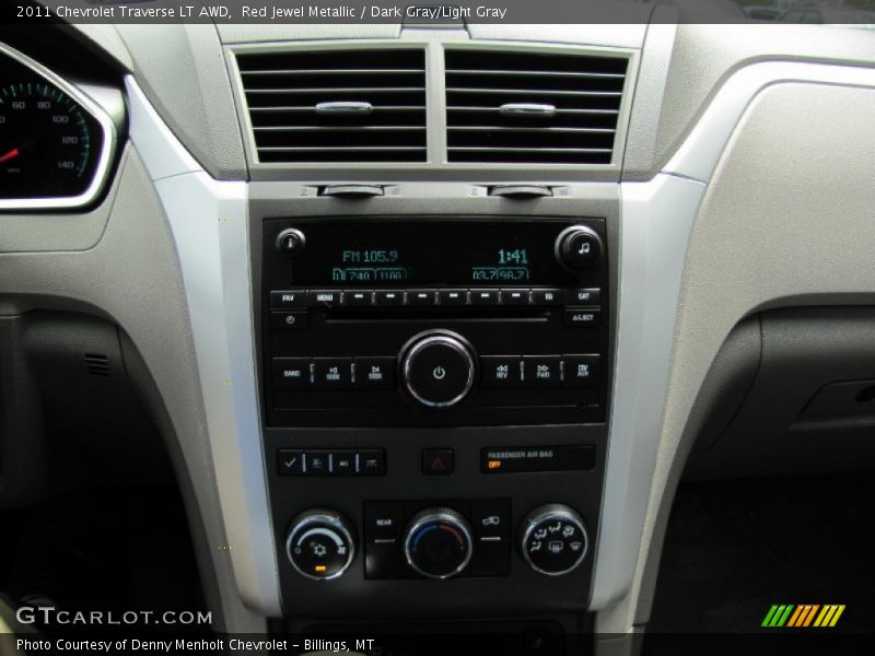 Red Jewel Metallic / Dark Gray/Light Gray 2011 Chevrolet Traverse LT AWD