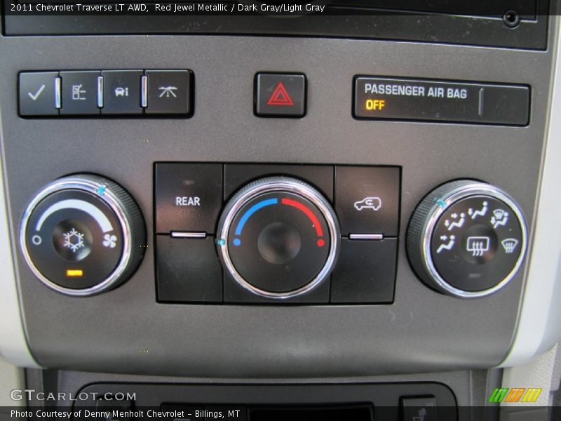 Red Jewel Metallic / Dark Gray/Light Gray 2011 Chevrolet Traverse LT AWD