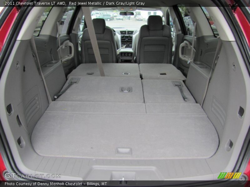 Red Jewel Metallic / Dark Gray/Light Gray 2011 Chevrolet Traverse LT AWD
