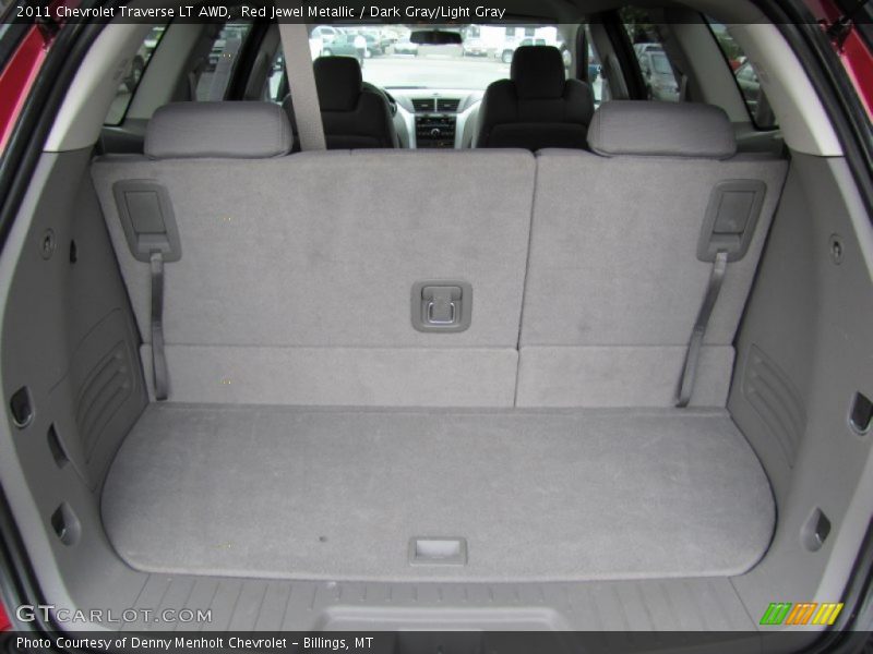 Red Jewel Metallic / Dark Gray/Light Gray 2011 Chevrolet Traverse LT AWD