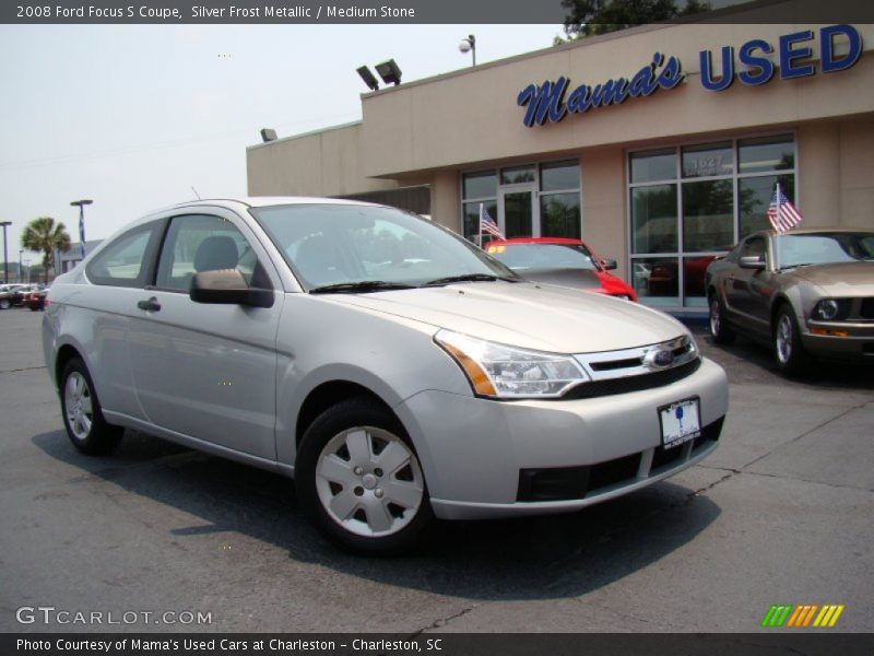 Silver Frost Metallic / Medium Stone 2008 Ford Focus S Coupe
