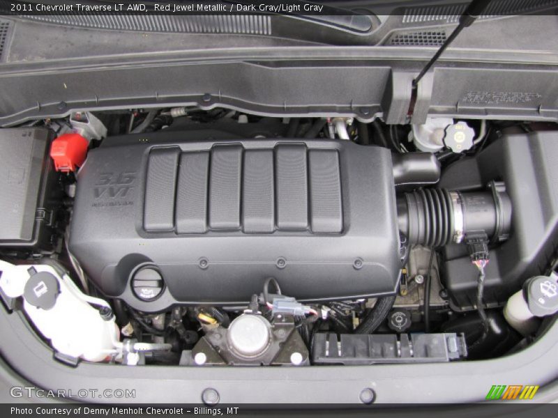 Red Jewel Metallic / Dark Gray/Light Gray 2011 Chevrolet Traverse LT AWD