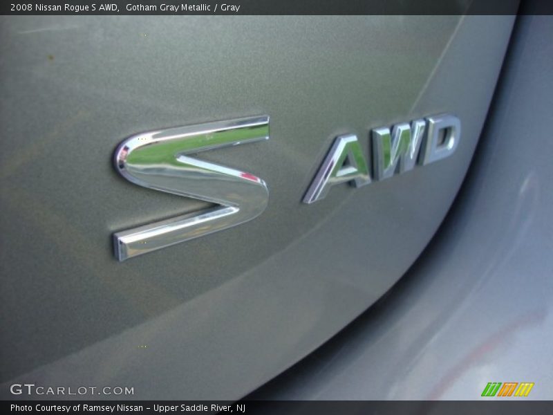 Gotham Gray Metallic / Gray 2008 Nissan Rogue S AWD