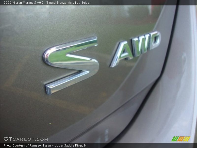 Tinted Bronze Metallic / Beige 2009 Nissan Murano S AWD
