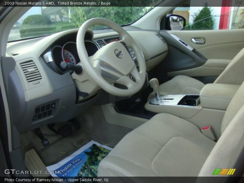 Tinted Bronze Metallic / Beige 2009 Nissan Murano S AWD