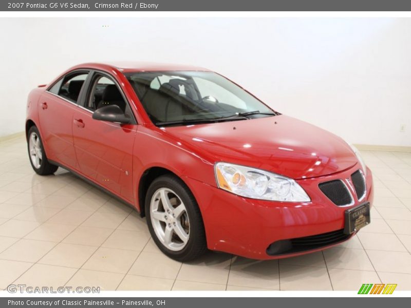 Crimson Red / Ebony 2007 Pontiac G6 V6 Sedan